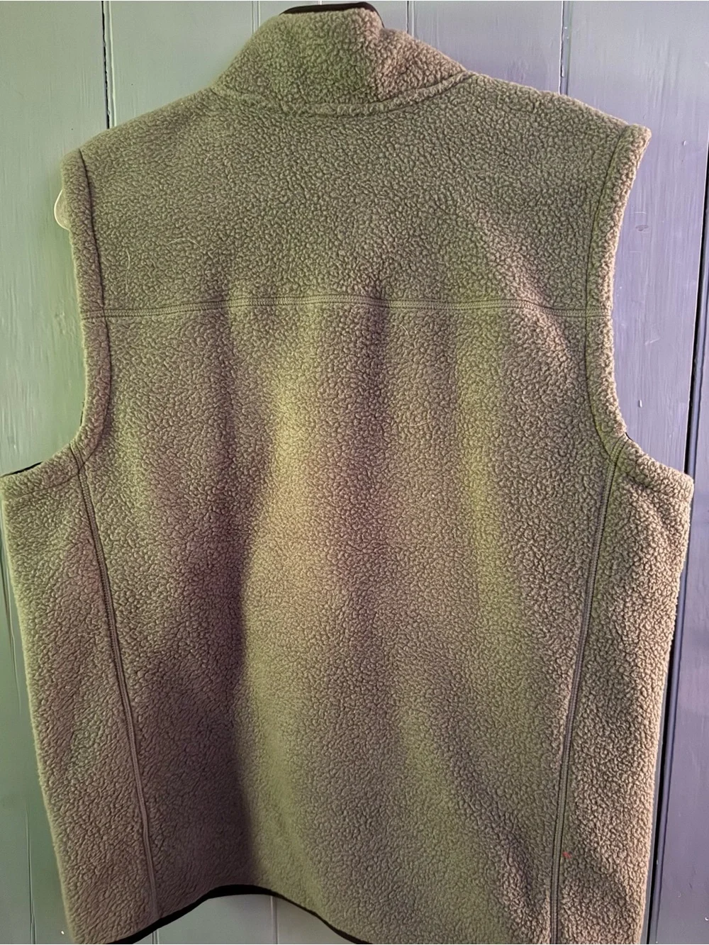 Like New!!! The North Face Men's Sage Green Sherpa Fleece Vest - Size L